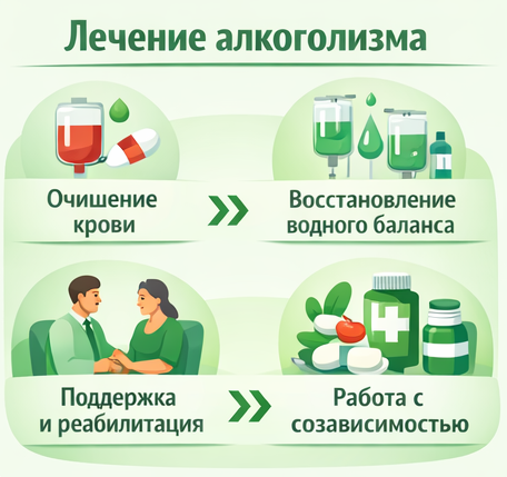 лечение алкоголизма в Мичуринске этапы
